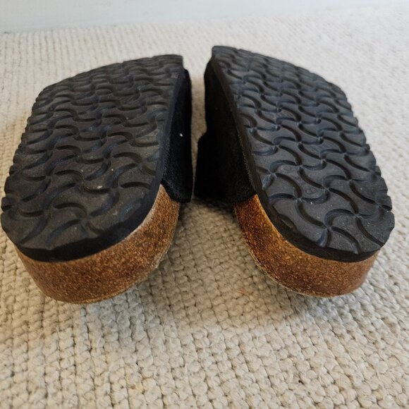 Birkenstock Arizona Sandals Slides Shoes Black Suede EU 37 US 6 or 6.5 - Picture 2 of 5
